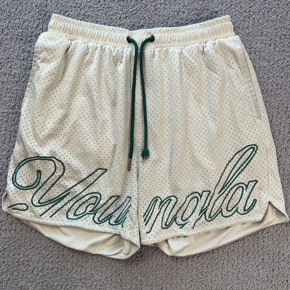YoungLA | Shorts | Youngla Mesh Shorts Mens L Cream 55 Championship ...
